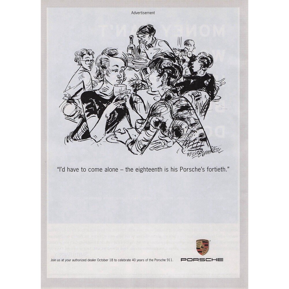 Porsche 911 Anniversary 2003 Magazine Page Photo Print Ad Pinup Poster Car